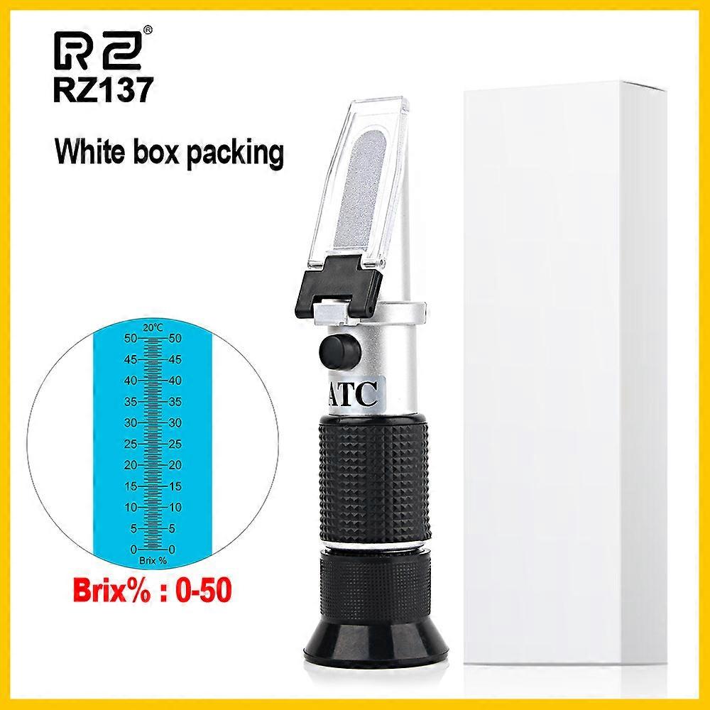 Refractometer Brix Measurement Range 0~50% Fruit Juice Milk Tea Sugar Meter ATC Handheld Concentration Saccharimeter Test