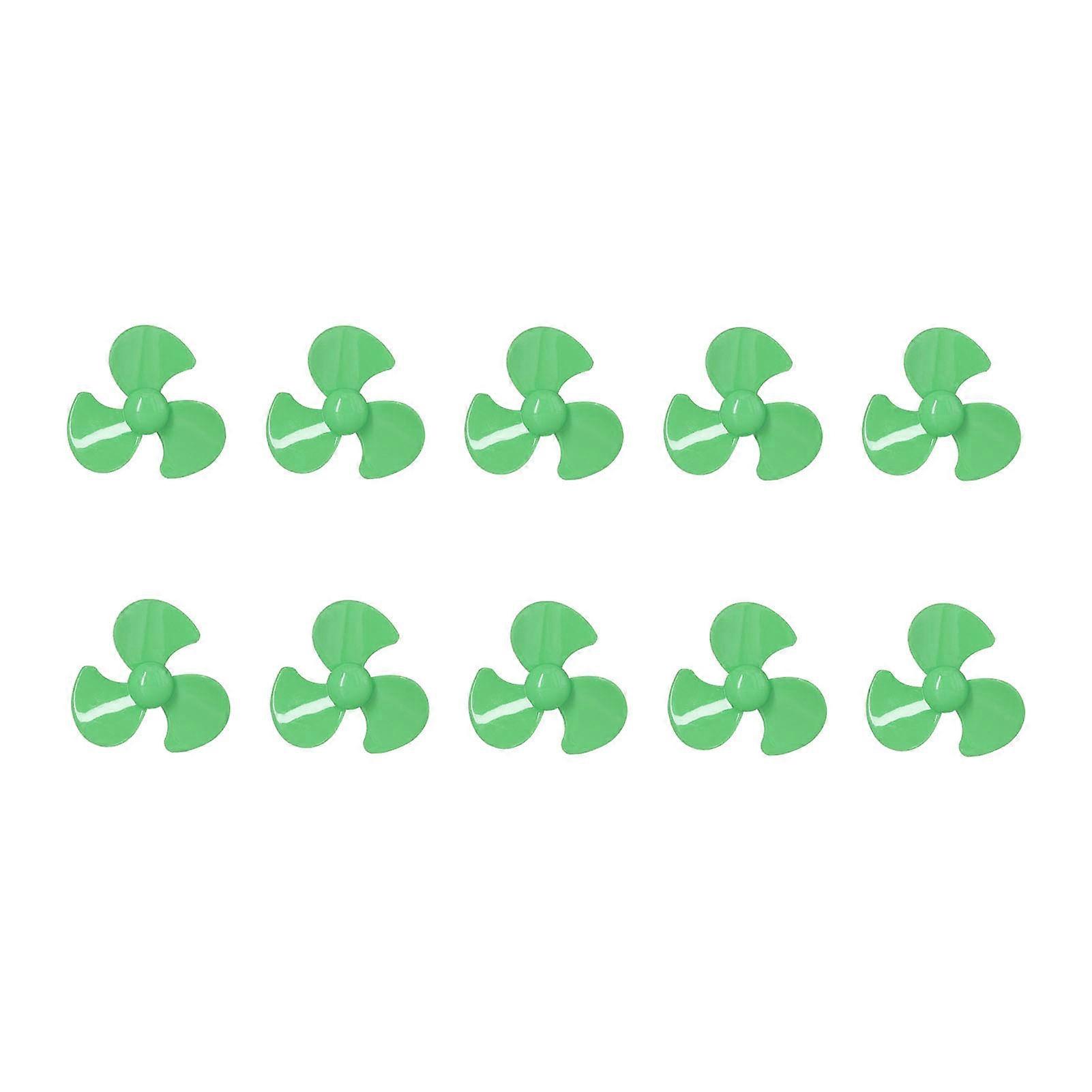 10Pcs 50mm 3 Blades Propeller ABS Turning Propellers Replacement DIY Car Model AccessoriesGreen