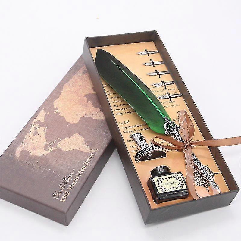 خمر ريشة القلم، خمر ريشة تراجع القلم الكتابة الحبر مجموعة، هدية الأعمال