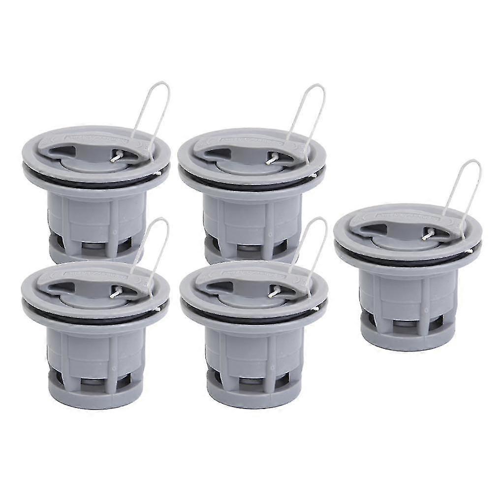 5 Pieces Air Valve Inflatable Boat Tender Raft Dinghy Kayak Canoe Grey