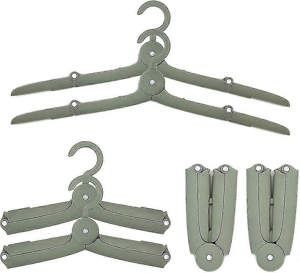 6 Pcs Clothes Hanger Folding Plastic