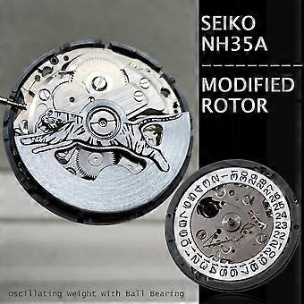 Seiko Gewijzigde NH35 Mechanische Uurwerken met Aangepast Oscillerend Gewicht De Hamer van de Tijgerrotor wijzigt de Vervangingsdelen van het Horloge