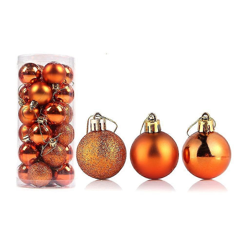 24pcs 4/6/8cm Boule De Noël Ornement Boules De Noël Arbre Fenêtre Suspendu Décor Jikaix xi