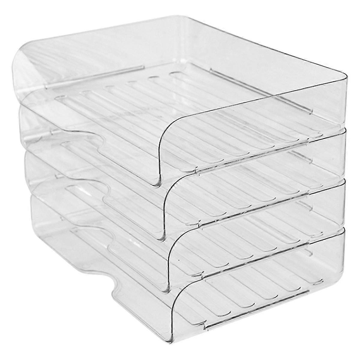 Office Organization and Storage, Letter Tray Desk Organizer, Stackable Document Organizer, Paper Organizer,4Pcs