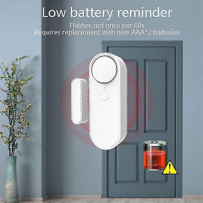Tuya WiFi Door Sensor Smart Home Security Alarm System Independence Alert Scene 90DB Siren APP Remi