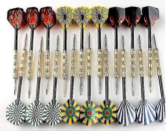 Yyh-18pcs Dardos profissionais de aço- Com nice flightspack1