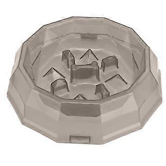 Slow Feeder Dog Bowl Food Grade Digestive Aid Puzzle Bowl for Dogs and Cats Grey