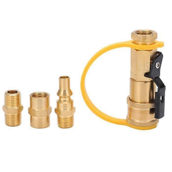 Propane Hose Quick Connect Adapter Socket RV Propane Quick Connect Adapter Shut Off Valve