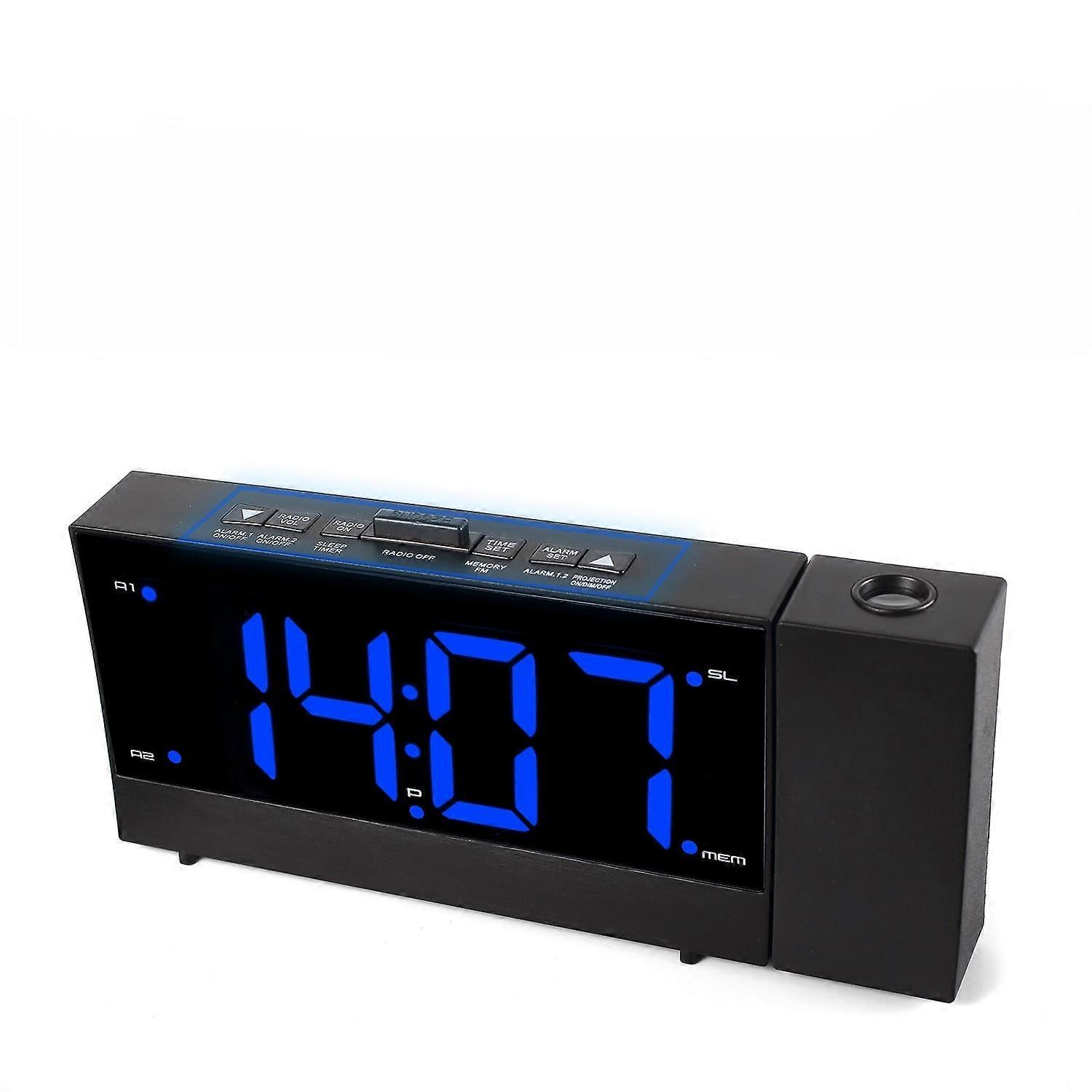 Multifunctional USB Radio LED Projection Alarm Clock
