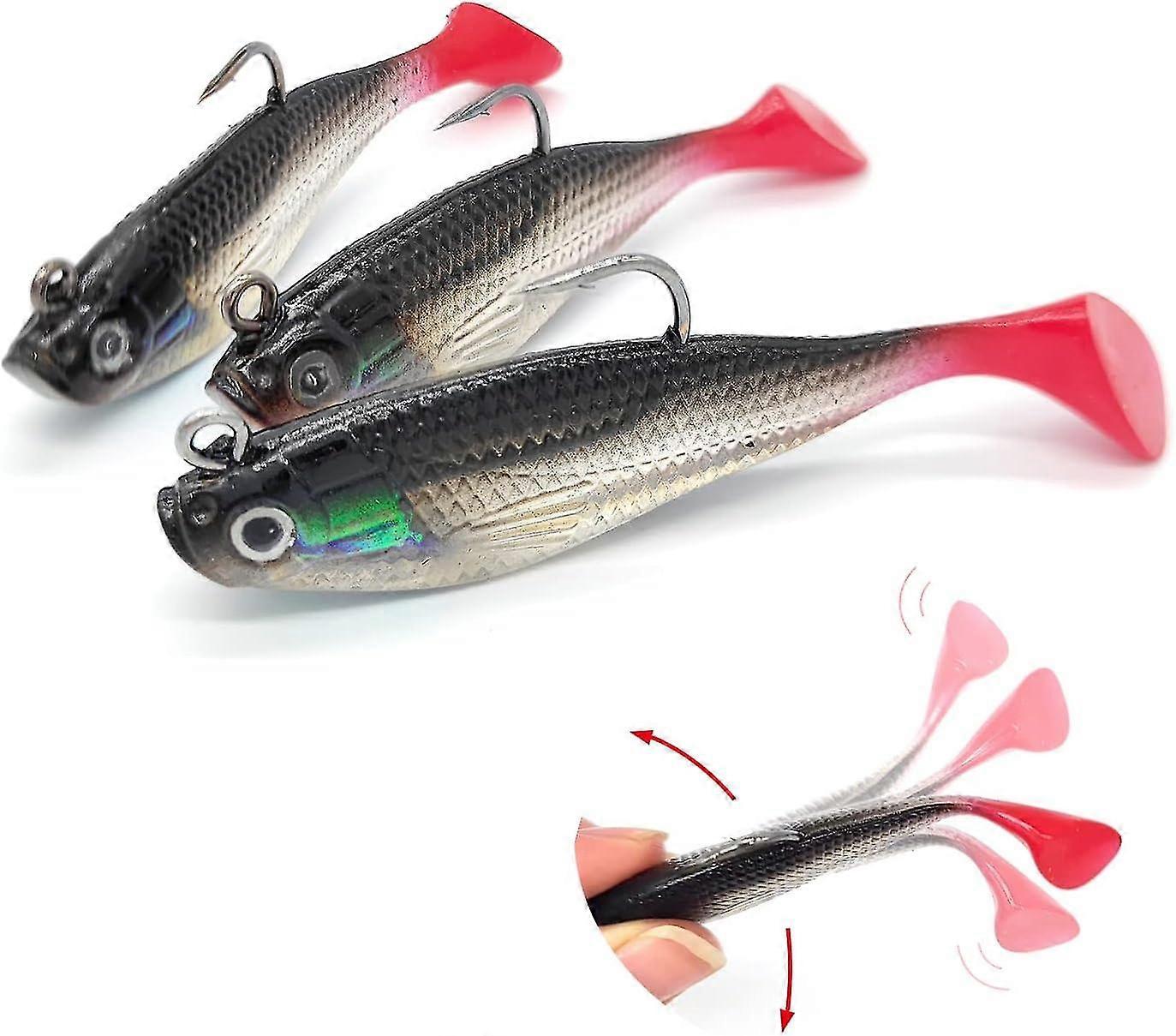 3d Augen Weiches Angeln Köder Single Hook Köder Künstlicher Köder