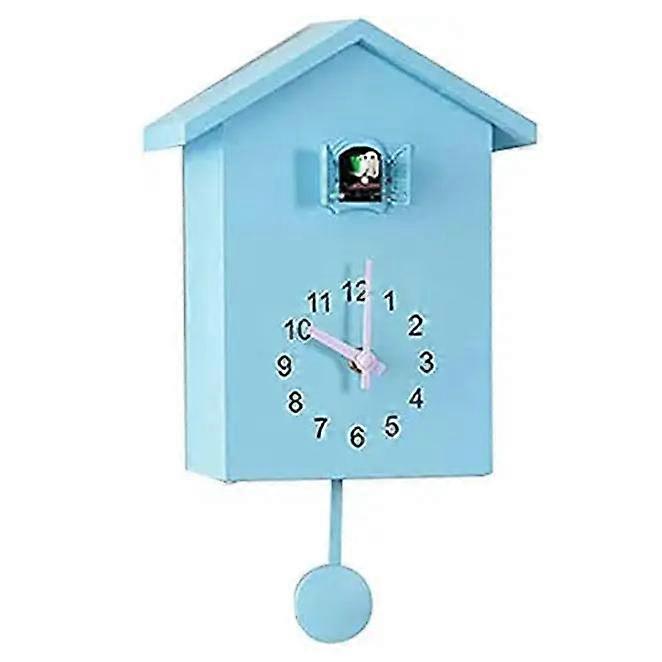 Modern Hanging Cuckoo Clock, Bird Pattern, Wall Clock for Living Room, Children's Room,The cuckoo comes out of the window to indicate the clock, and t