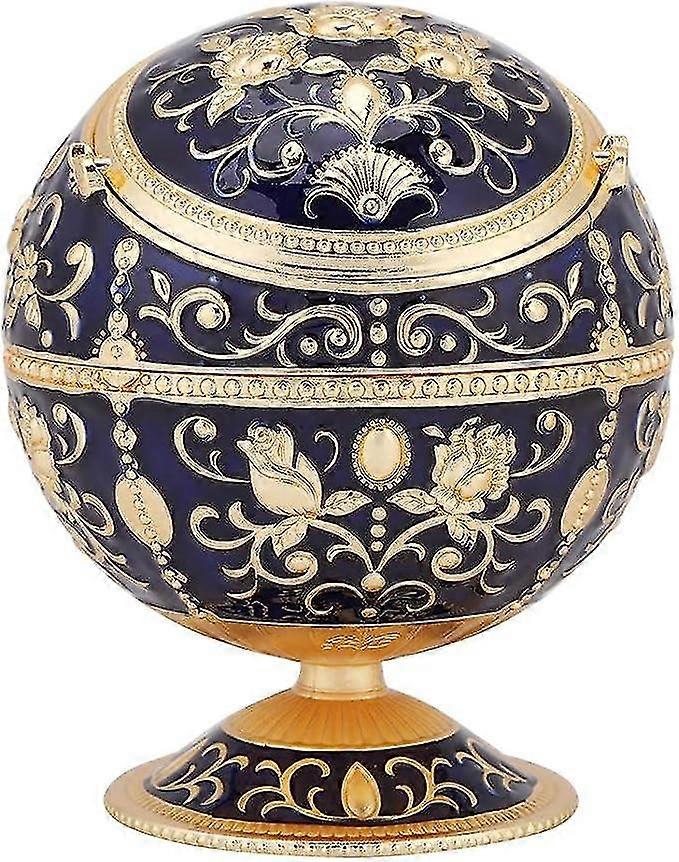 Printed Ashtray Portable Spherical Retro Windproof Ashtray With Cover