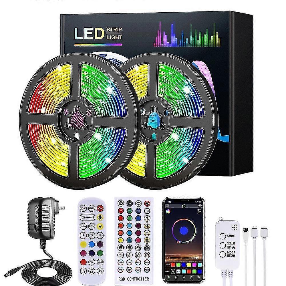 LED Smart Strip Lights 20m RGB Music Sync 12V Waterproof LED Strip 2835 SMD Color Changing LED Light