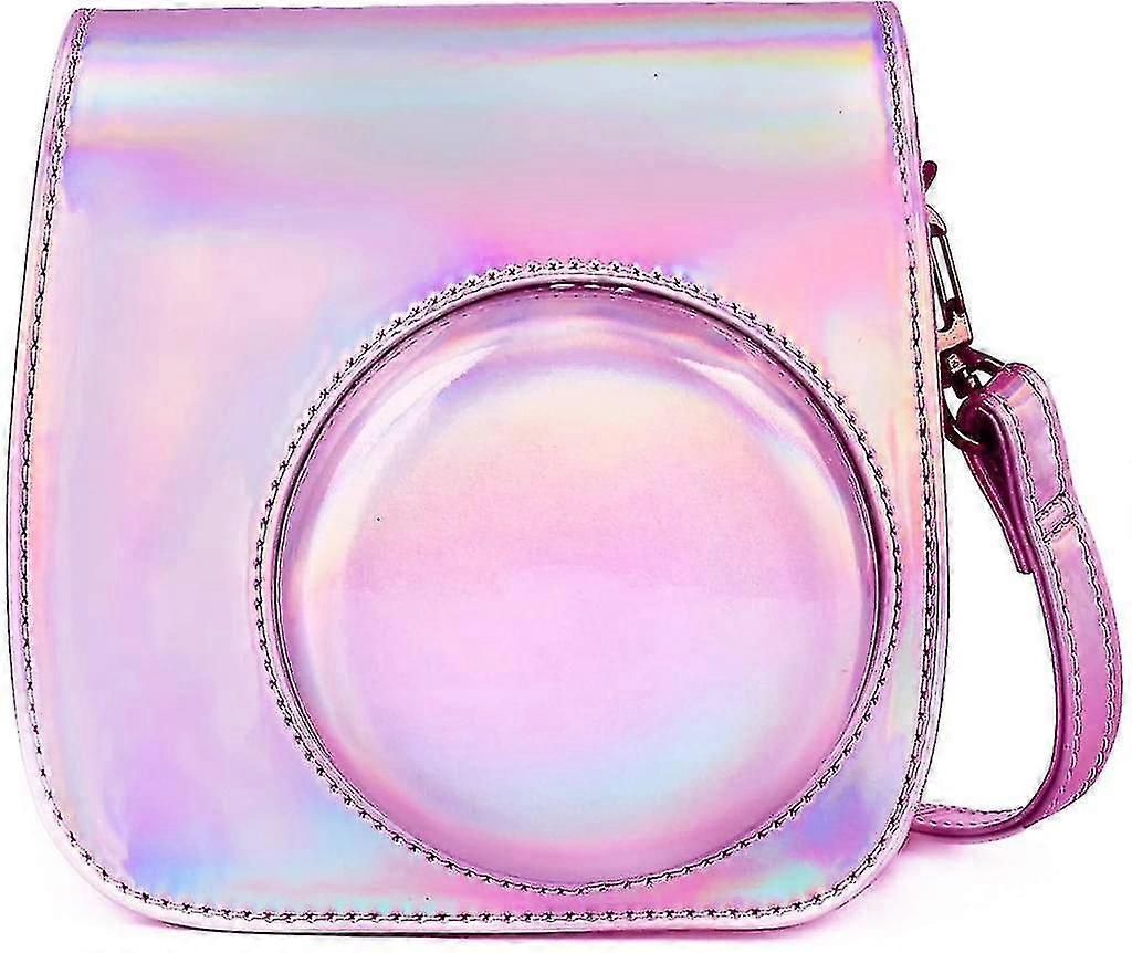 Case compatível com Fujifilm Instax Mini 11, capa protetora feita de couro sintético macio com alça de ombro