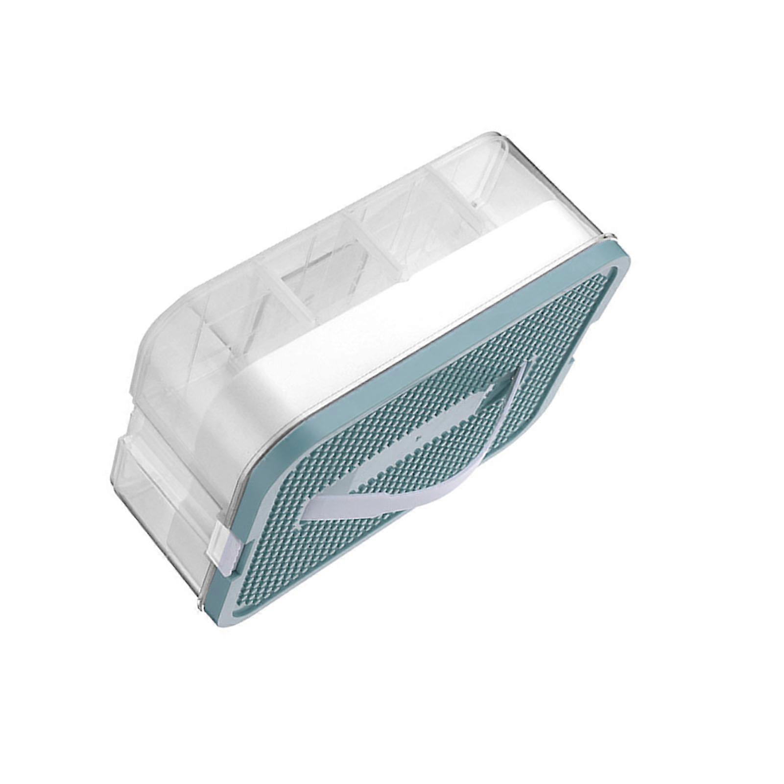 Kids Green Stackable Toy Storage Bin with Lid Large Capacity Organizer Box for Plastic Block Building 1 Tier Multiple Compartments (30.5x23x12.5cm)