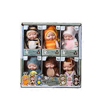 Mini Reborn Baby Doll 6 dukker passer til barnegave Nyttårsgave