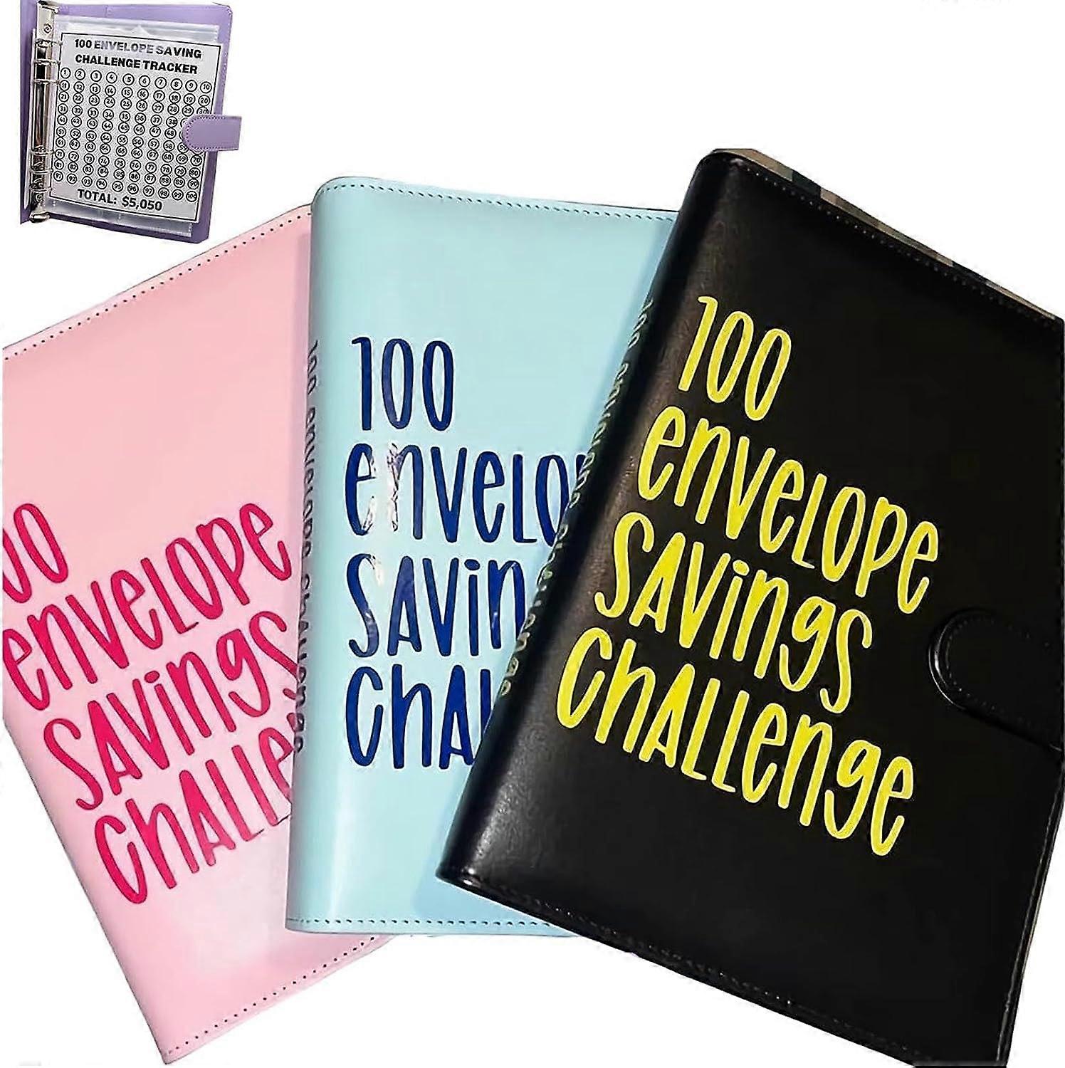 100 Envelope Challenge Binder, Saving Challenge Box kit Cash Saving, Savings Challenges Book