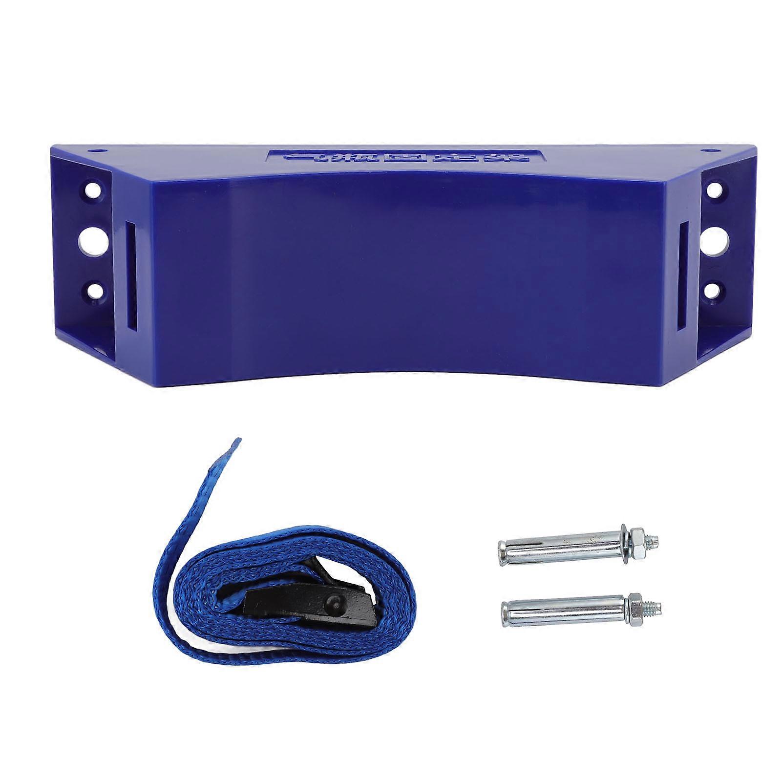 Gas Cylinder Holder Plastic Cylinder Wall Mounted Fixed Bracket with Expansion Screw Safety Strap Blue
