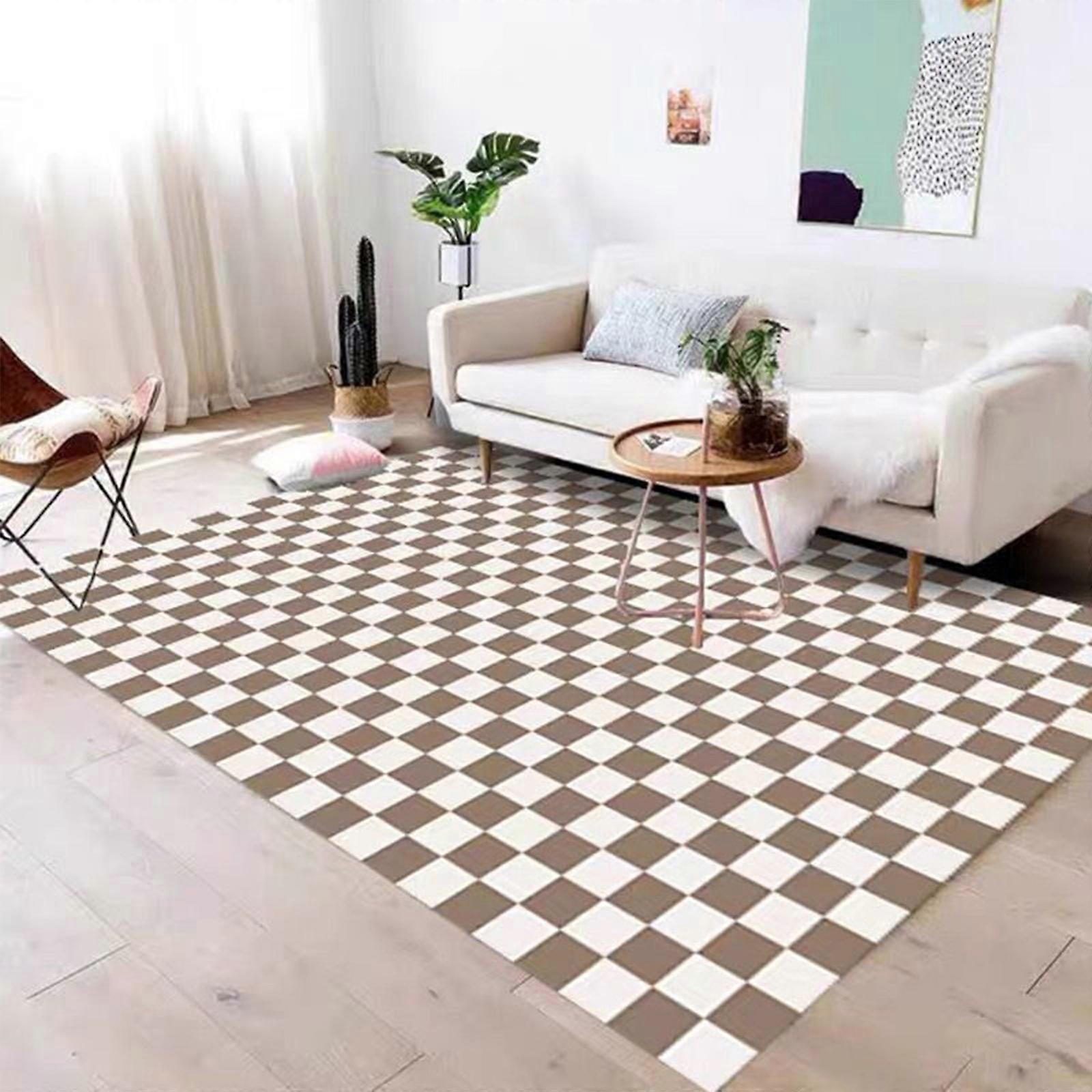 Tea table sofa checkerboard carpet 80 * 120cm living room bedroom modern simple Nordic ins style