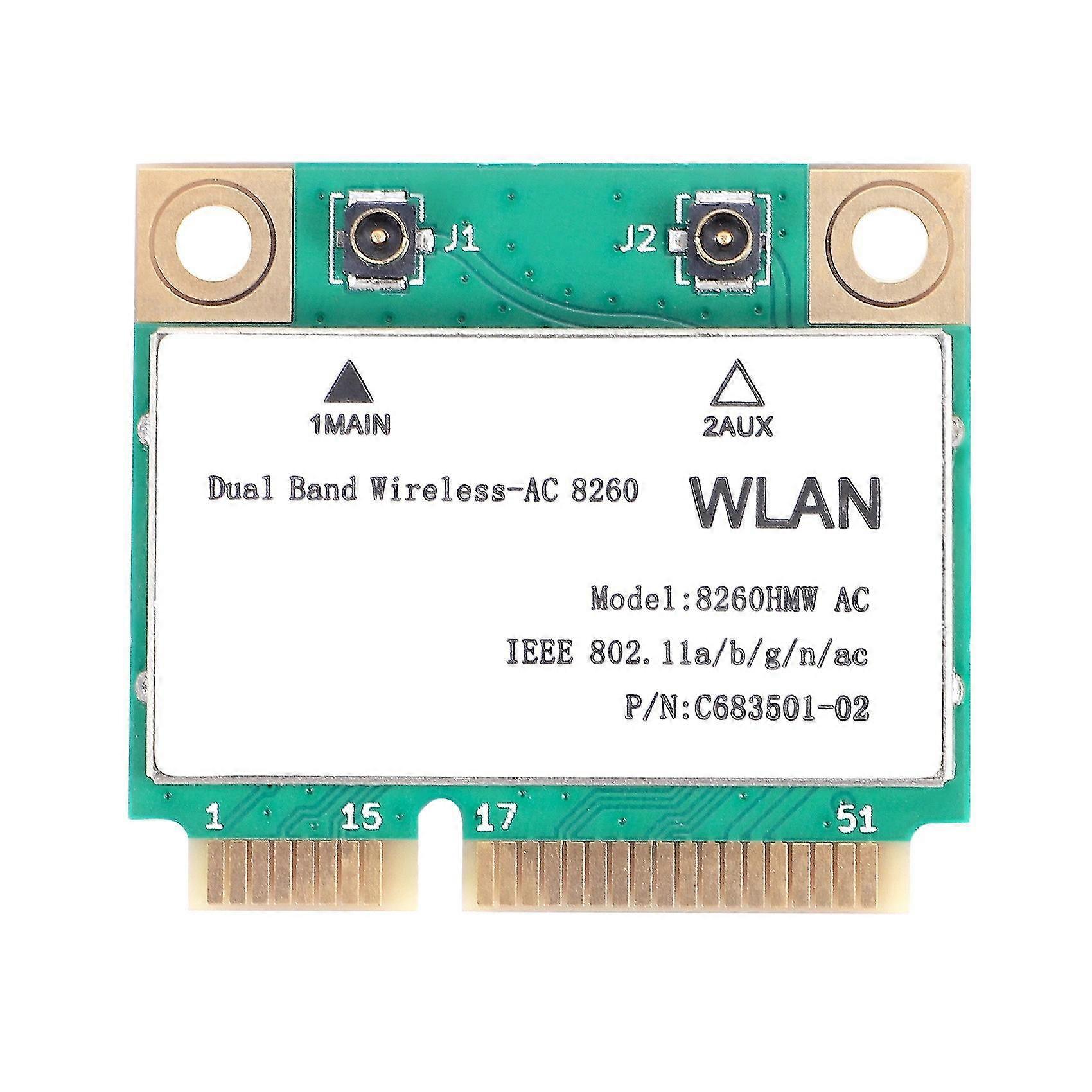 1200mbps Network Card 8260hmw Ac 2.4g+5g Mini Pci-e Card 4.2 Bluetooth Wifi Card 802.11ac 867mbps F