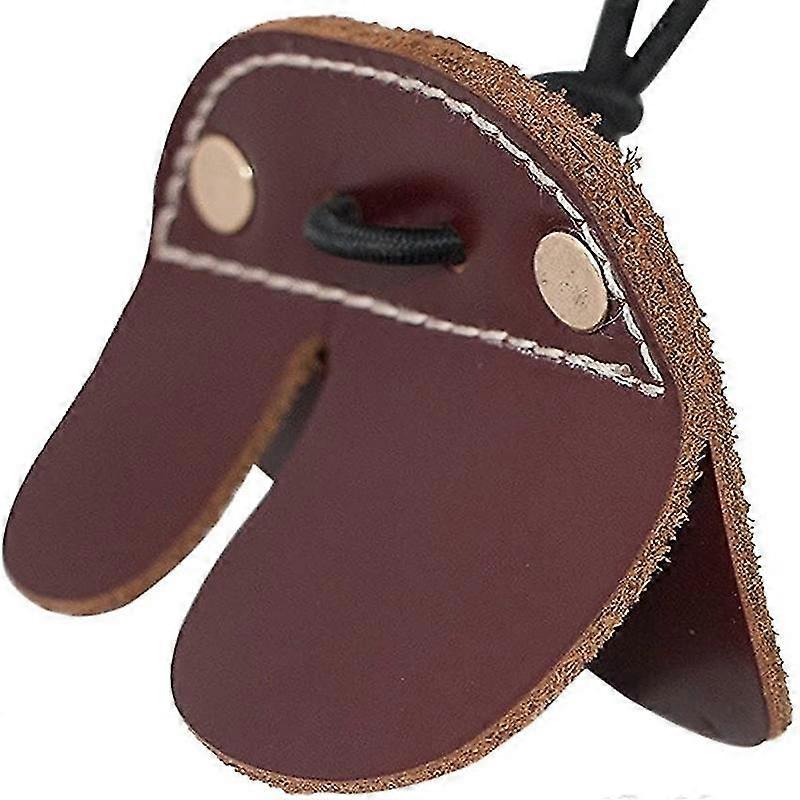 Leather Archery Surface For Recurve Bows Hunting Finger Guard (brown) (1pc)