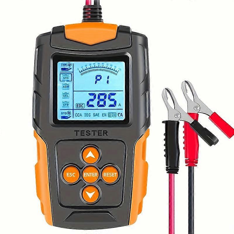 12V/24V Automotive Battery & Alternator Tester - Digital Analyzer for Cranking & Charging Systems - Test Range 3Ah - 200Ah