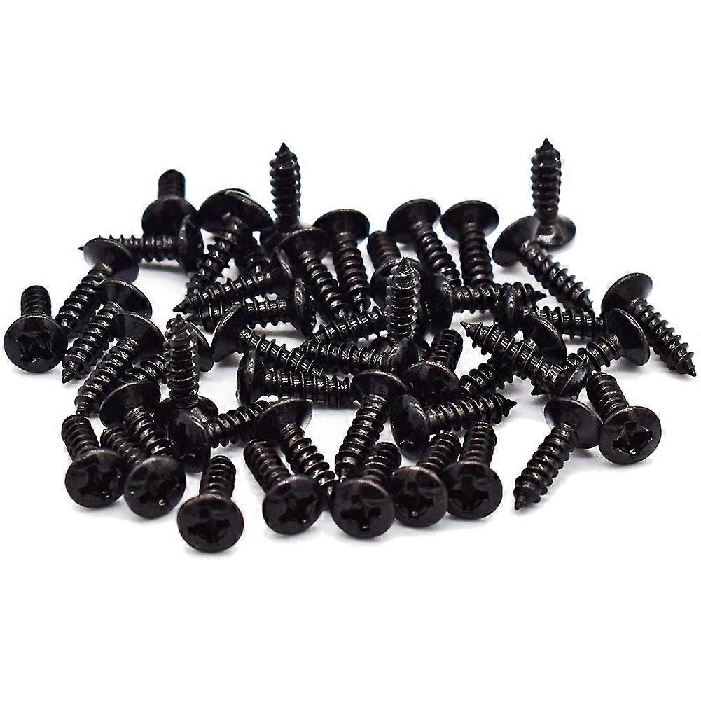 100 Pcs Guitar & Pickguard Screws for Strat & Tele,Black