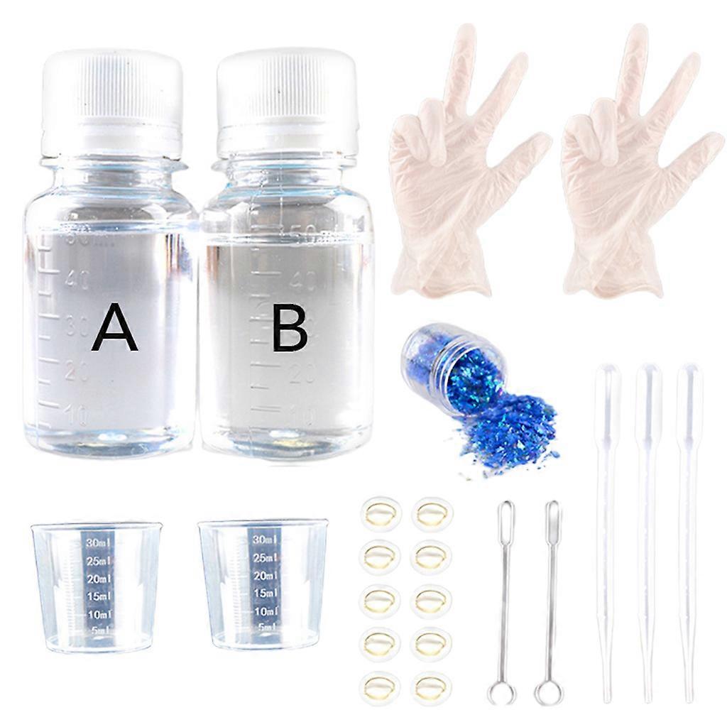 1:1 AB Epoxy Crystal Resin Glue Tool Set Reusable DIY Jewelry Making Tool Kit