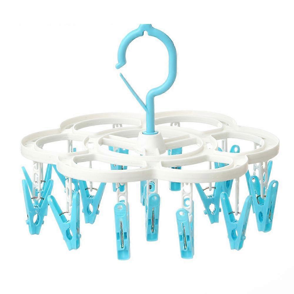 Multifunctional clothes rack 16 clips Windproof sock clip drying rack Household clothes sock rack