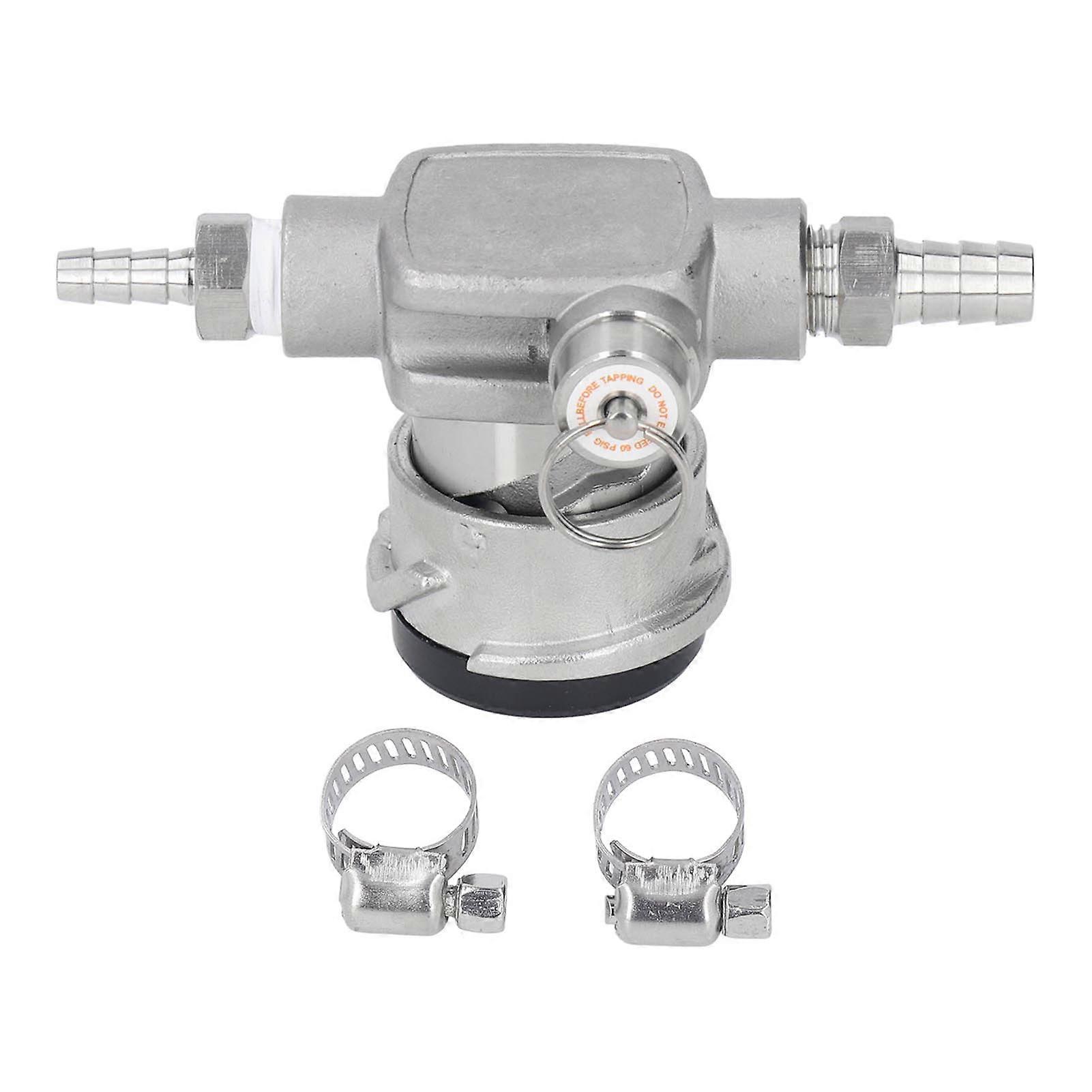 Sシステム樽カプラーステンレス鋼Sタイプビールディスペンサー樽カプラー、自家醸造用安全圧力リリーフバルブ付き