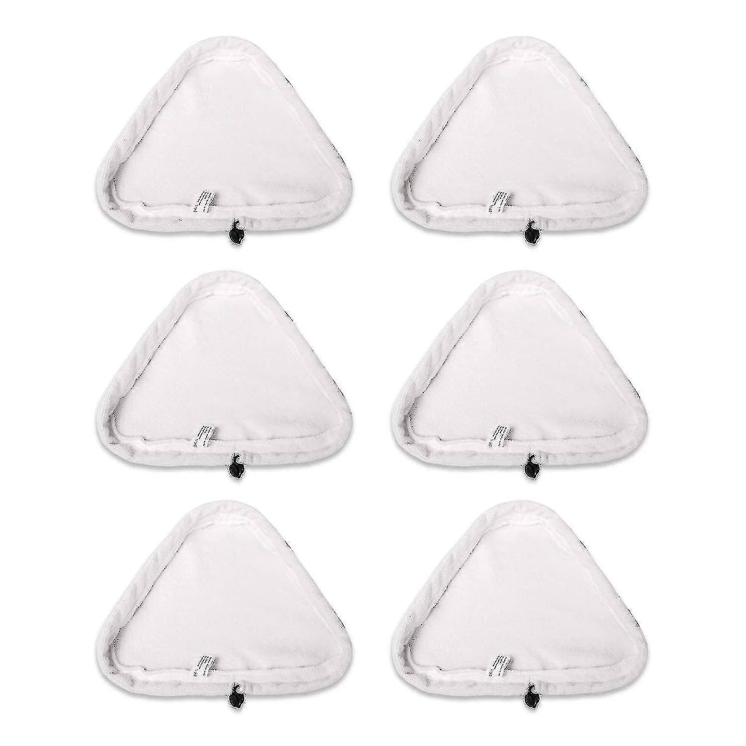 6pcs Universal Washable Triangular Microfiber Cleaning Pad Cover Washable Cloths For X5 Steam Mops And H2o