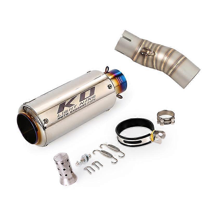 51MM For CFMOTO 450SR 2022 Motorsykkel Eksos Hale Mid Link Pipe Escape Lyddemper Rustfritt stål Slip On Avtakbar DB Killer
