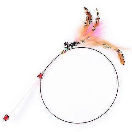 Steel Wire Cat Stick With Feathers