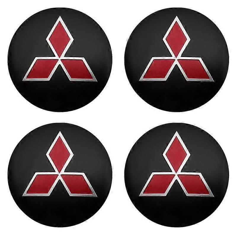4 قطع 56 مم 60 مم مركز عجلة السيارة محور كاب ريم غطاء شعار ملصقات الملحقات لميتسوبيشي راليارت لانسر السابق أوتلاندر