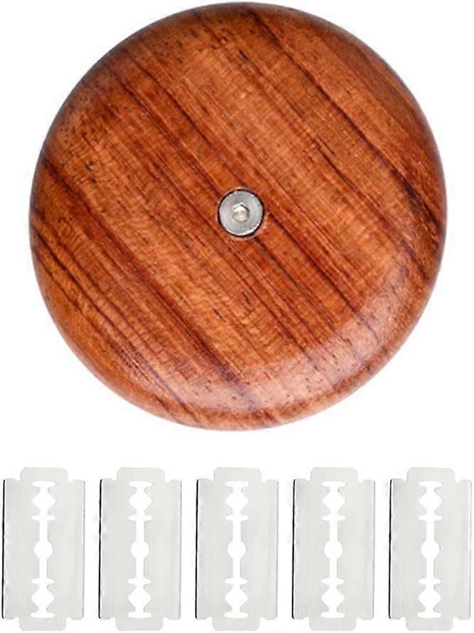 Round Bread Knife, Bread Cutter Tool, Wooden Handle Bread Knife, for DIY Bread Dough Models 1 Set