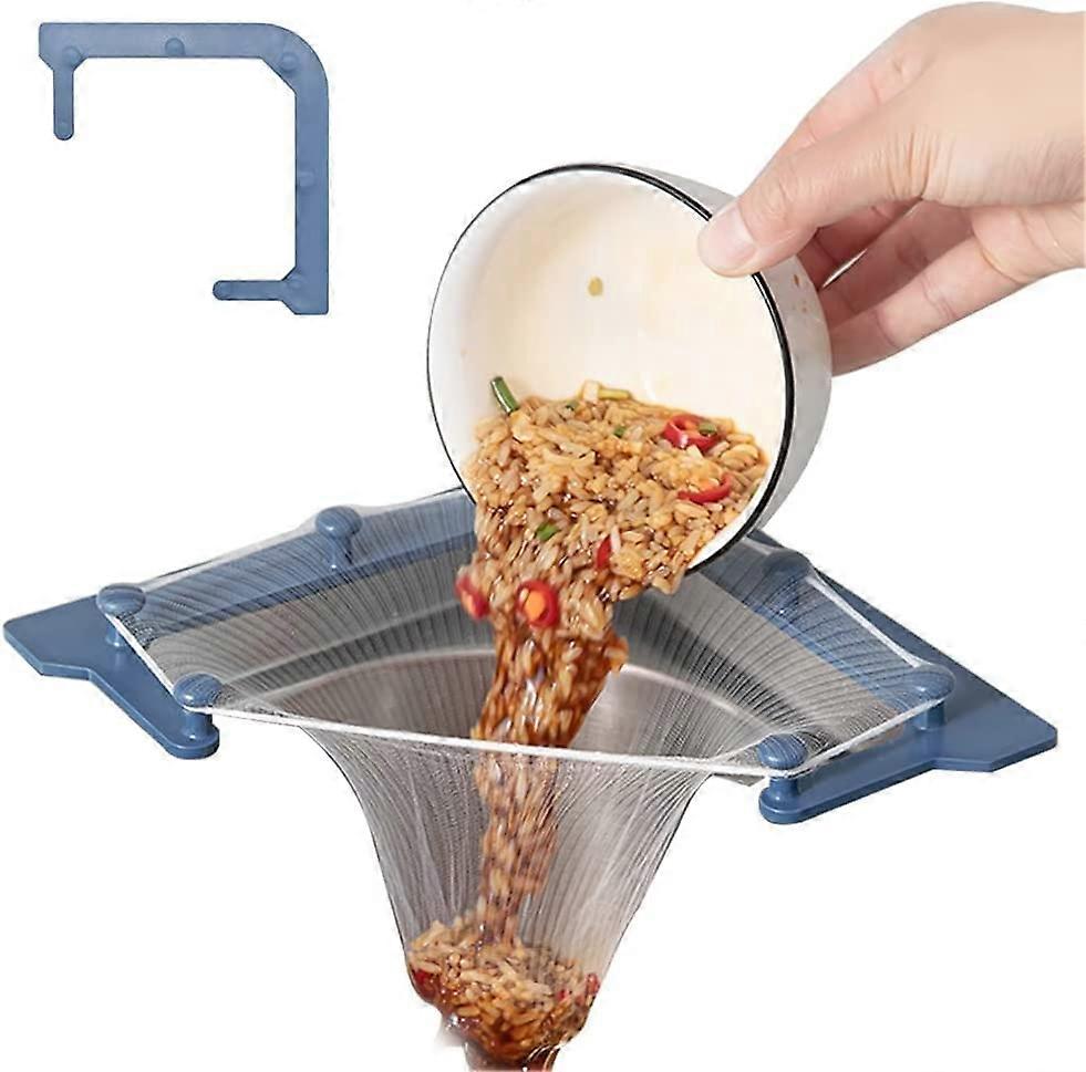Kitchen Sink Strainer,Sink Strainer Bag sink net, Triangle Filter Garbage Storage,Sink Filter Net, Mesh Hanging Bags Prevent Sewer Blockage(1 Holder,