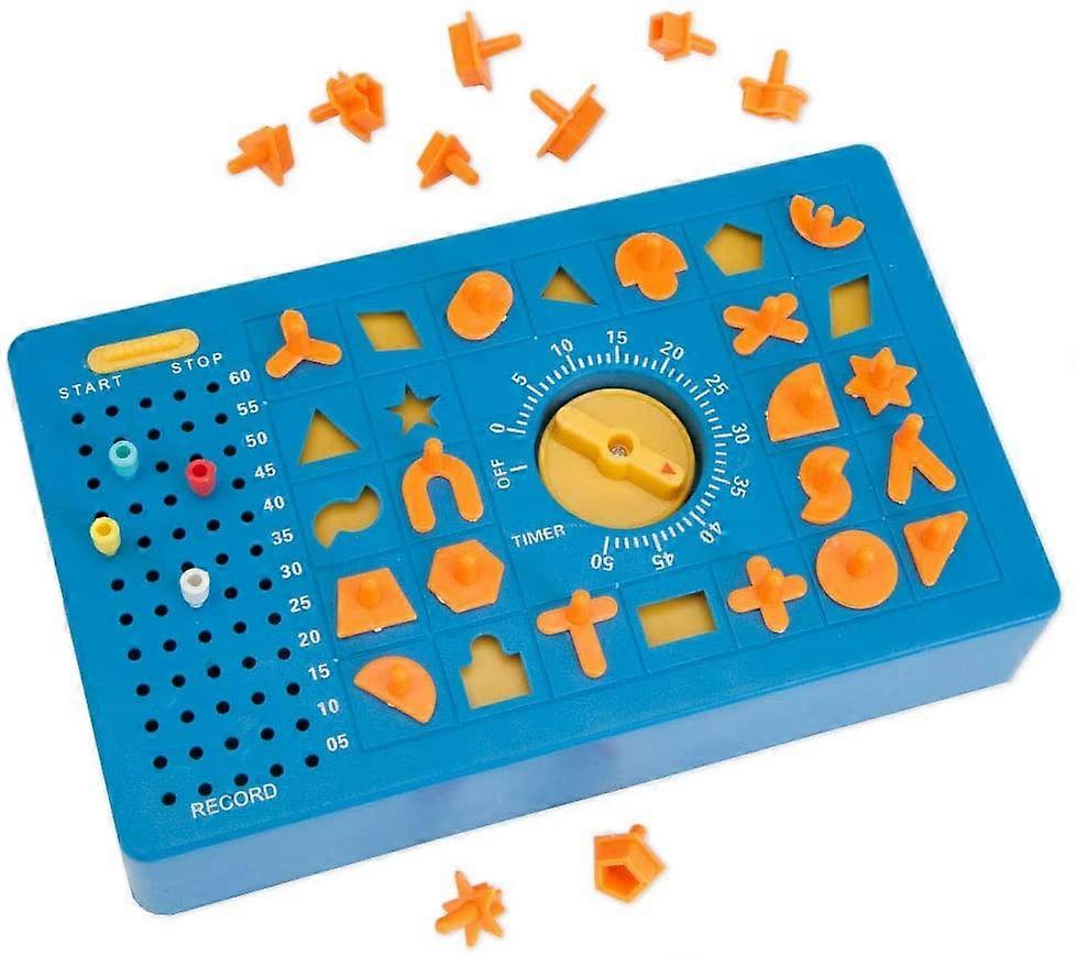 Limited Time Fun Board Game, Play Unit with Timer and Pop-Up Tray - Game Size 12x12x12.5cm, Blue