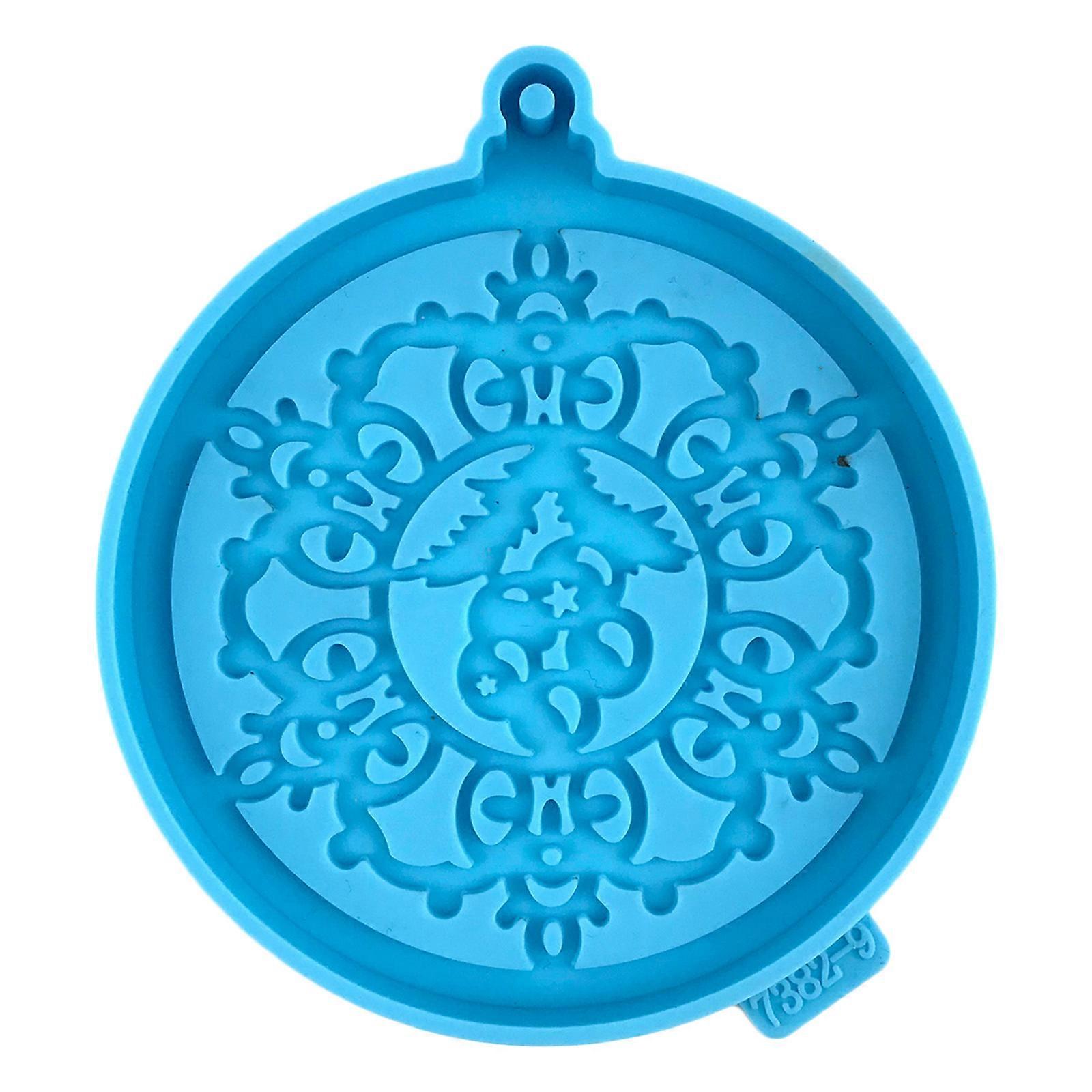 1/10 Pieces Shiny Hollow Out Heart Resin Molds with Decorative Snowflake Heart