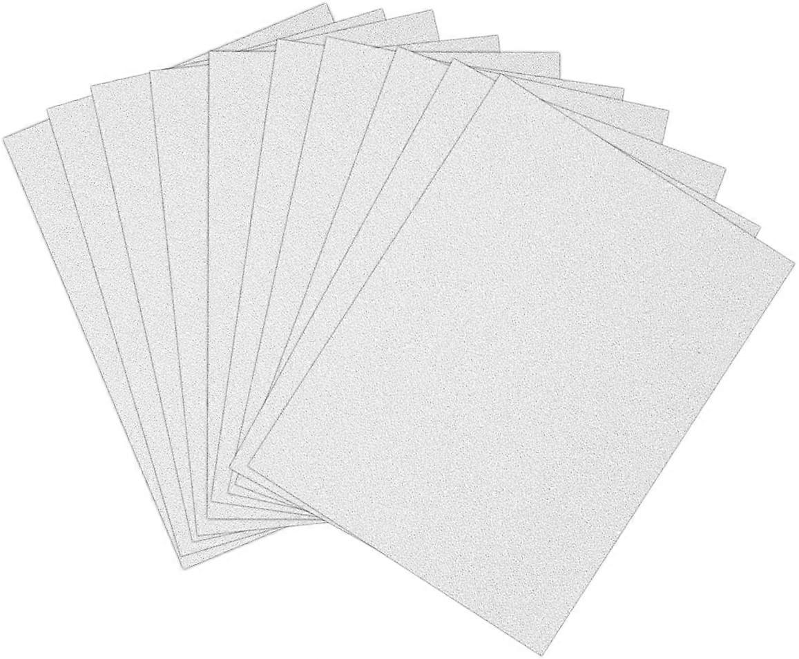 10pcs Glitter Cardstock Paper Sparkle A4 Card for DIY Craftwork (Silver)