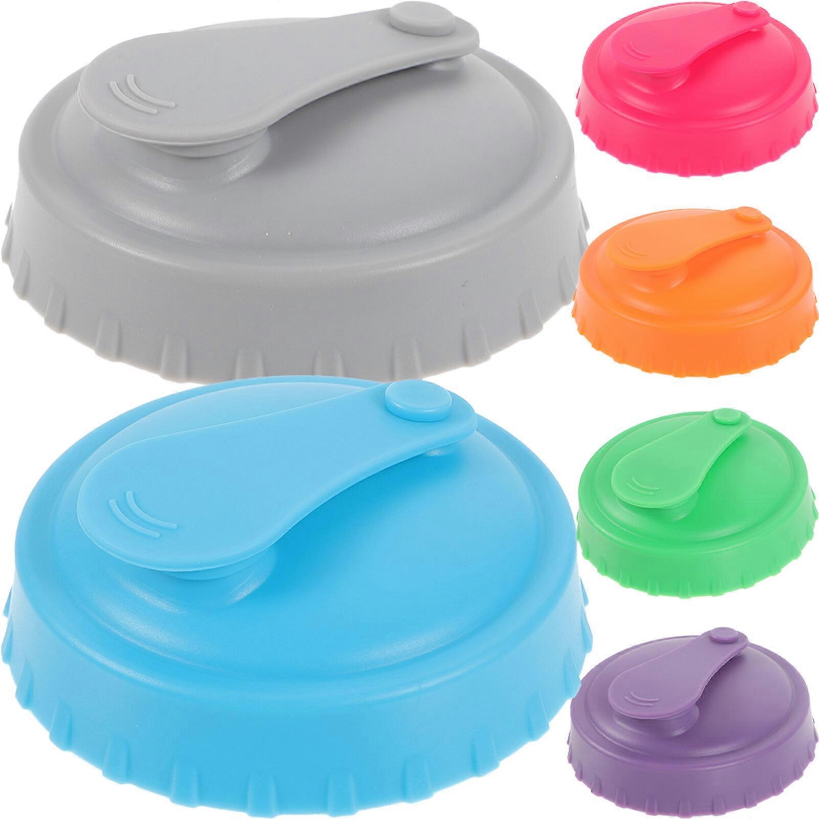 6pcs Leakage-proof Can Lids Silicone Can Sealing Caps Reusable Can Caps Can Sealing Lids
