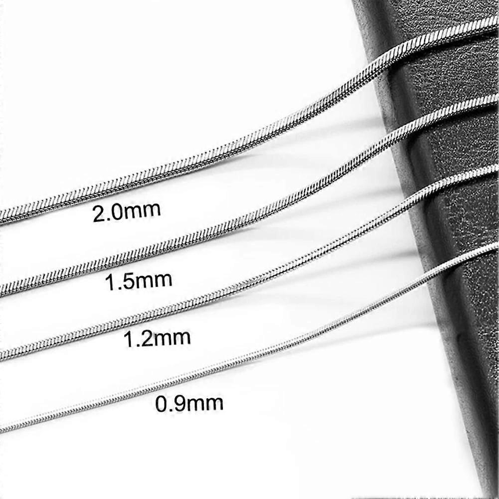 1ks štvorcový had šírka 0.9 / 1.2 / 1.5 / 2.0mm retiazky z nehrdzavejúcej ocele náhrdelník 18'' 20" 22Link retiazkové šperky Výroba šperkov