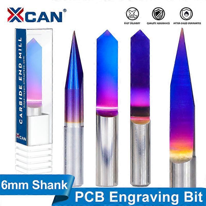 V Shape Carving Bit Tungsten Carbide 3D Milling Cutter 6mm Shank Router Bit 2025306090 Degrees CNC Engraving Bit