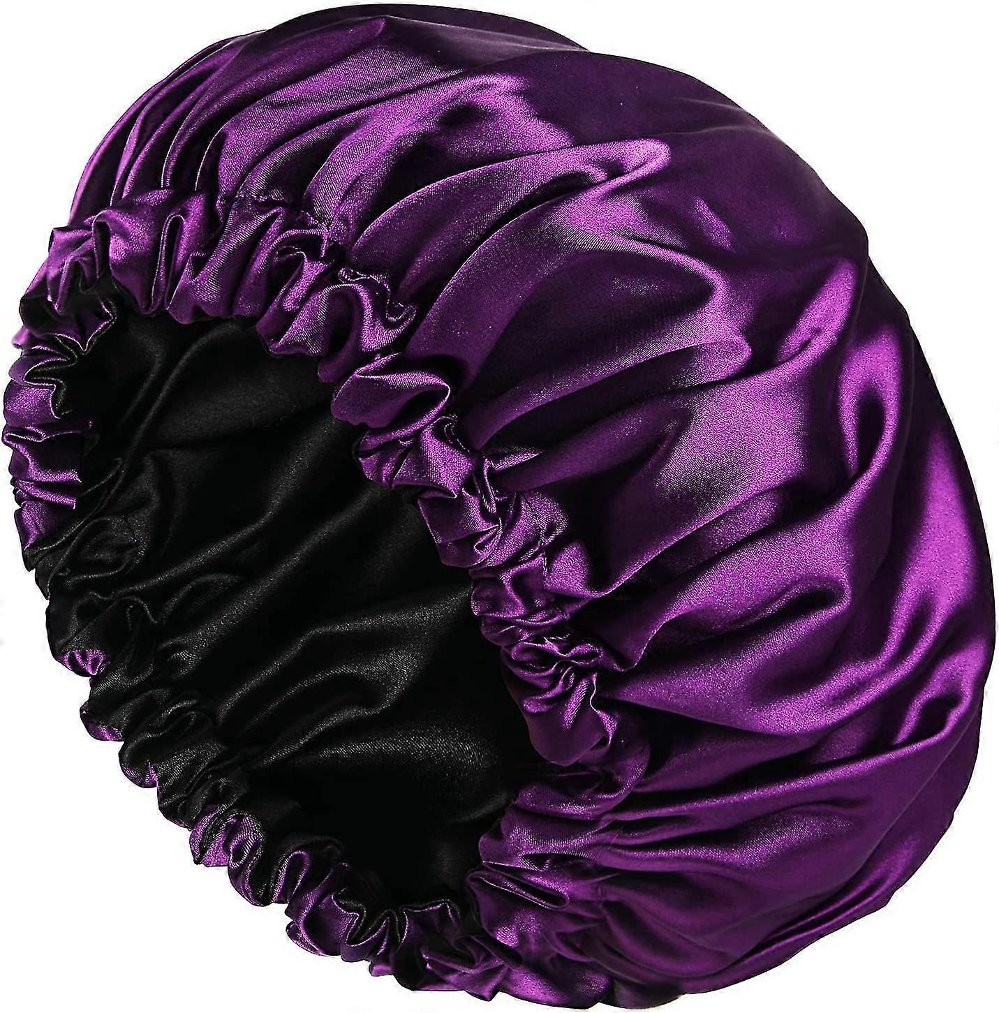 Large Satin Double-layer Adjustable Sleeping Cap