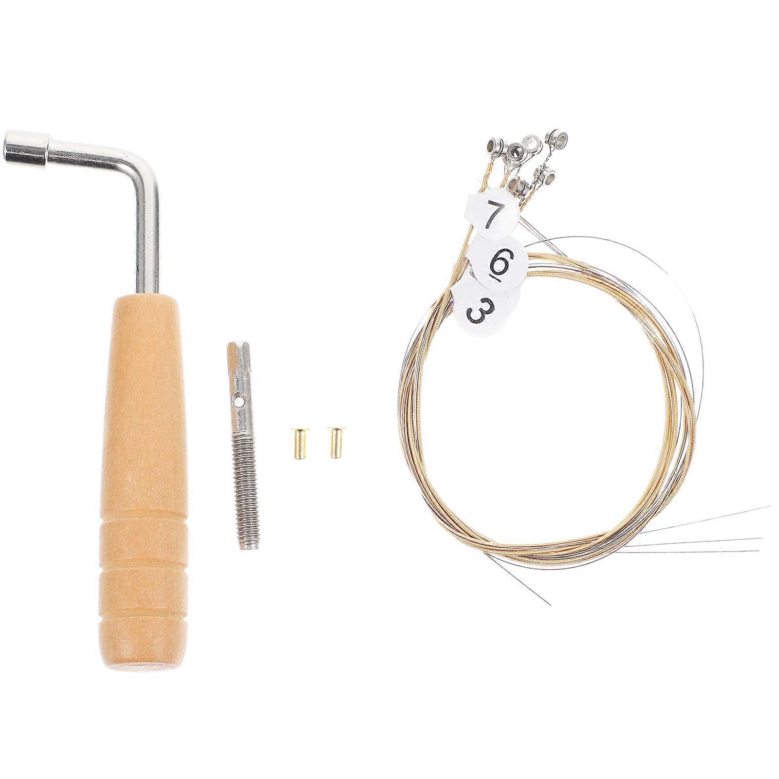 1 Set of Lyre Harp Pegs Strings Lyre String Harp Tuning Wrench Accessories String Fixator Pegs Replacement