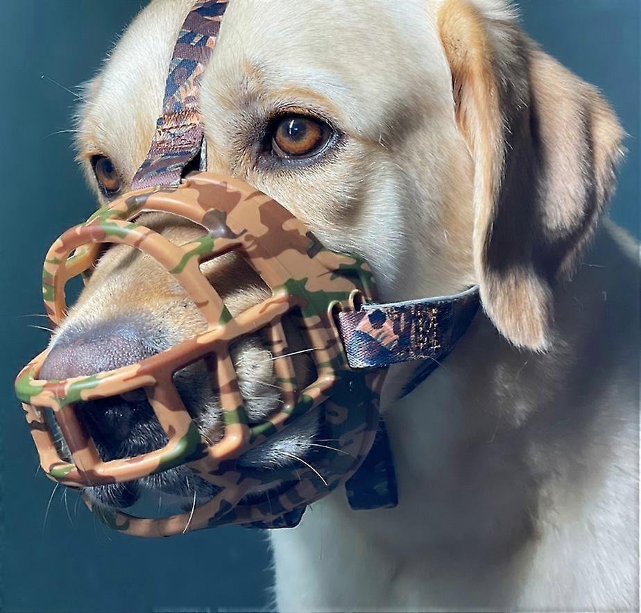 Dog Muzzle Silicone Basket Muzzle Breathable Dog Muzzle to Prevent Biting Barking and Chewing for Active