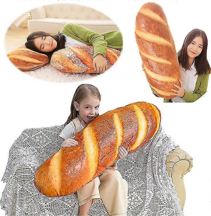 3d Simulation Bread Pillow Soft Lumbar Baguette Back Cushion Food Plush Stuffed Toy