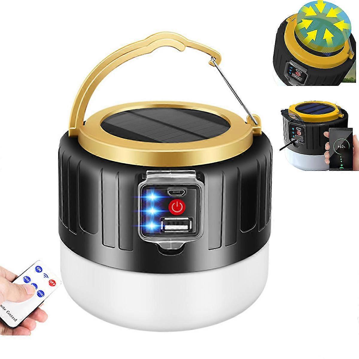 Camping Lamp Horse Lamp Solar Lantern Led Emergency Lights Portable With Remote Control Usb Charging Tent Lamp