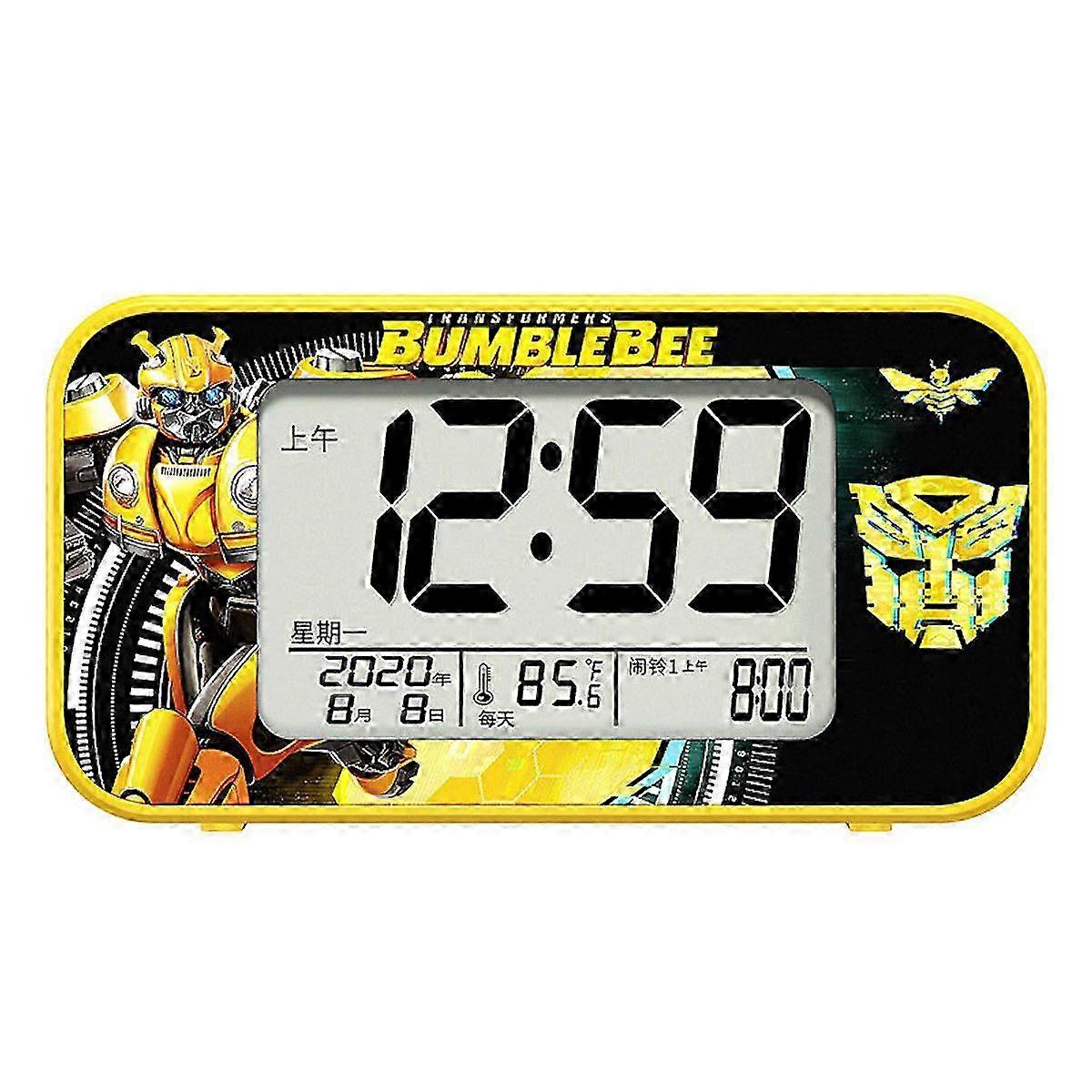 Transform Robot Kids Anime Alarm Clock Non Ticking Analogue Clock