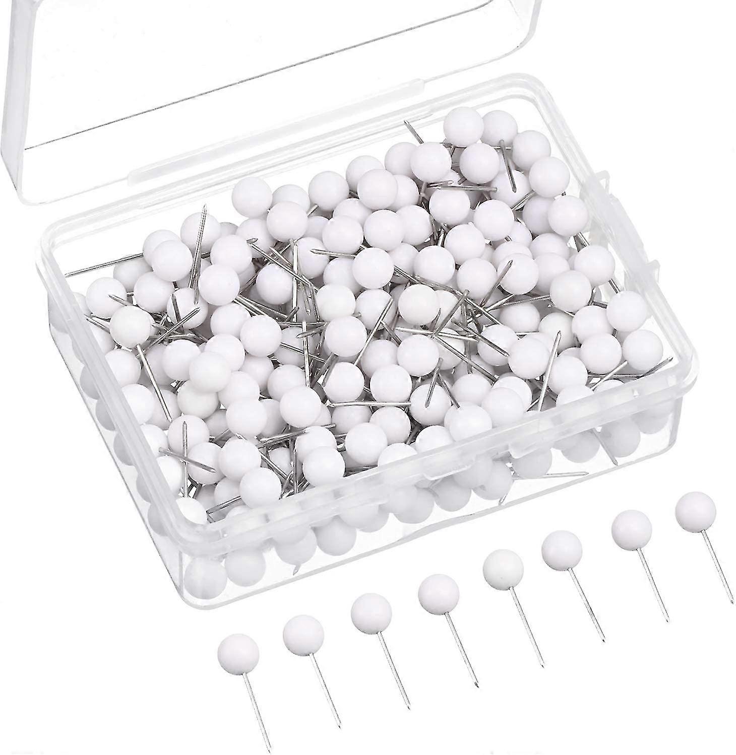 Nails Thumbtacks Map Pin Push Small Size 300 Pack (1/8 Inch)(white)(1pcs)