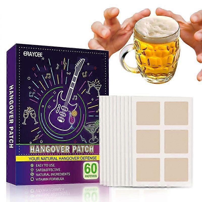 Hangover Patches 60 Pack, Use Before Drinking, Party Patches for an Enjoyable Night Out, Wake Up to a Better Morning Natural Ingredients Enjoy Hangove
